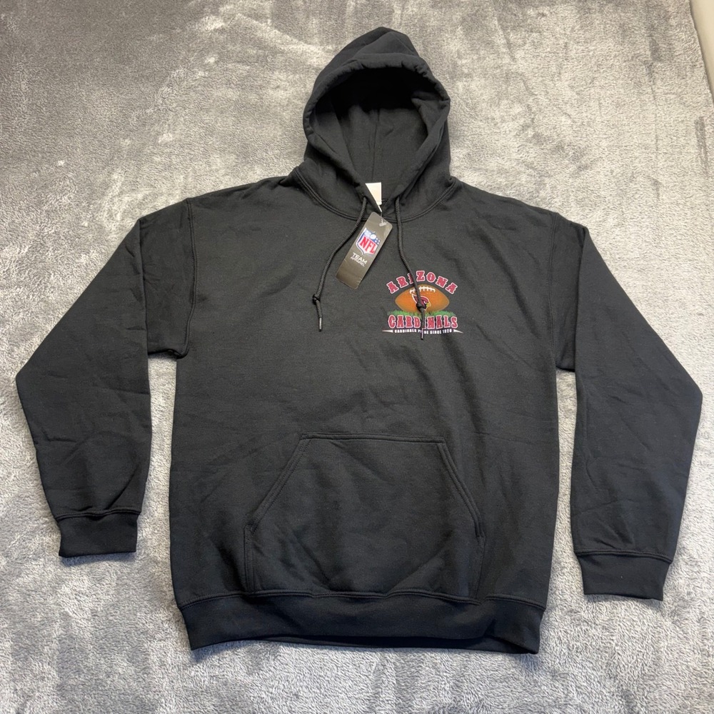 Majestic Hoodie Mens Medium Black NWT Arizona Cardinals NFL Graphic Sweatshirt